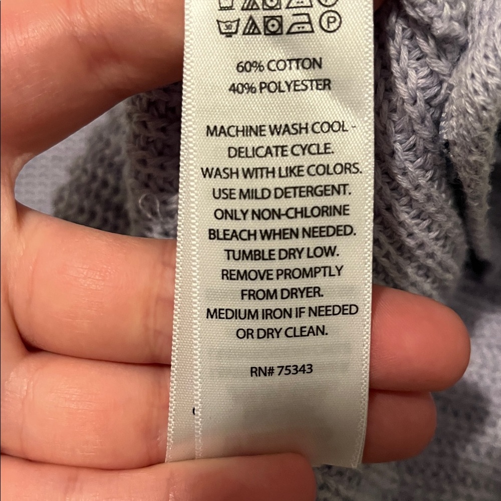 ⚡️ 3 for $30 ⚡️Jones & Co Jones New York Lavender Knit Sweater Women’s Large - Picture 9 of 9